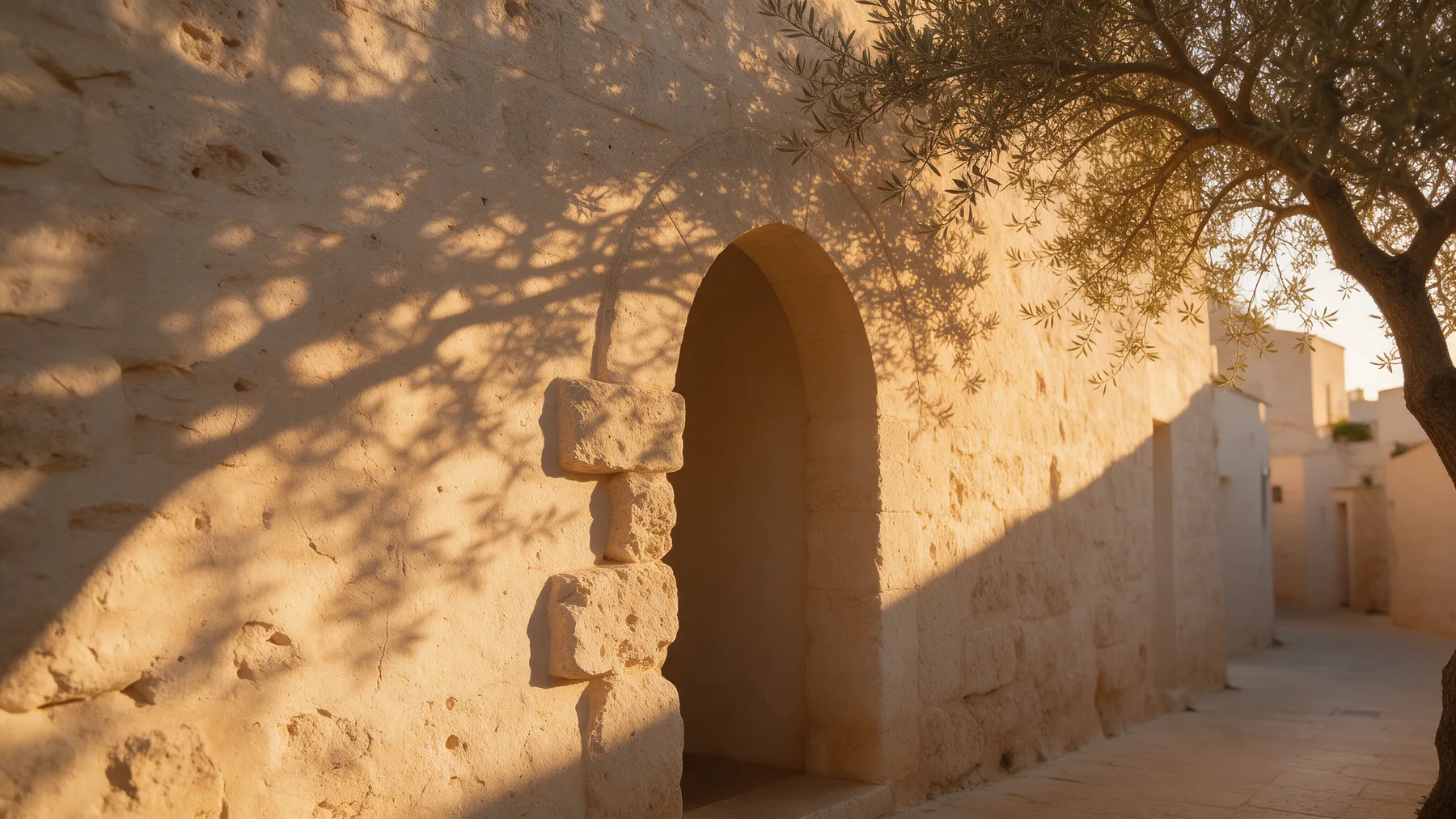 Mallorquinische Steinmauer im goldenen Licht